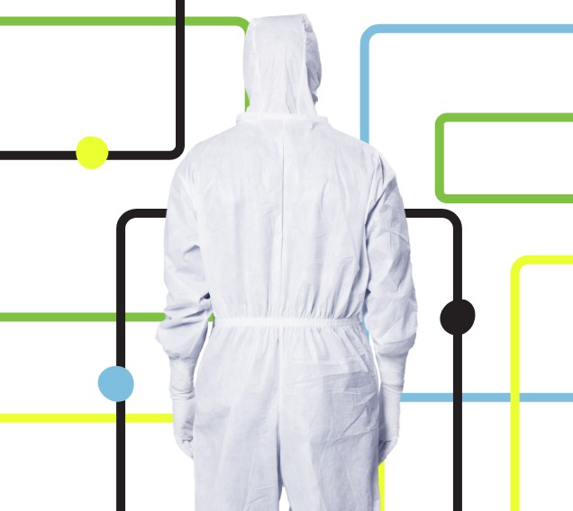 sterile cleanroom coverall with hood, cleanroom garment